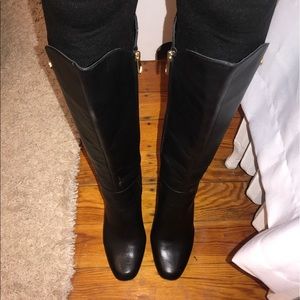 Leather heeled boots